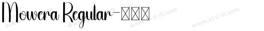 Mowera Regular字体转换